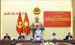 Ban Thường vụ Đảng ủy Quốc hội tổ chức Hội nghị kiểm điểm, đánh giá, xếp loại năm 2025