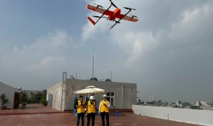 Lần đầu tiên ứng dụng UAV vận chuyển thuốc cấp cứu giữa các bệnh viện và trạm y tế