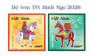 Phát hành bộ tem Tết Bính Ngọ 2026 tràn ngập sắc Xuân