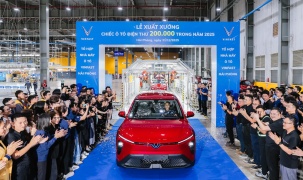 Nhà máy VinFast Hải Phòng xuất xưởng ôtô điện thứ 200.000 trong năm 2025
