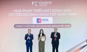 MIK Group được vinh danh “Nhà phát triển bất động sản có tốc độ bán hàng tốt nhất năm”