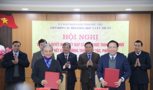 Hội Kinh tế Môi trường Việt Nam ký kết hợp tác với Liên hiệp các Hội Khoa học và Kỹ thuật Phú Thọ