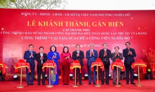 Khánh thành Công viên Nghĩa Đô - Công trình cấp thành phố chào mừng thành công Đại hội XIV của Đảng