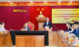 Trưởng Ban Tuyên giáo và Dân vận Trung ương làm việc với tỉnh Gia Lai về công tác bầu cử