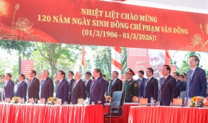 Thủ tướng Phạm Minh Chính dự lễ kỷ niệm 120 năm Ngày sinh Thủ tướng Phạm Văn Đồng