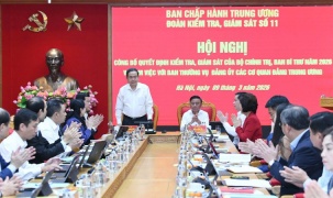 Triển khai quyết định kiểm tra, giám sát đối với Ban Thường vụ Đảng ủy các cơ quan Đảng Trung ương