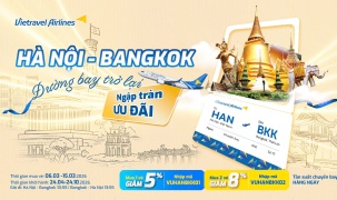 Vietravel Airlines mở bán trở lại đường bay Hà Nội – Bangkok