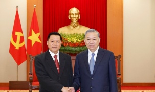 Tổng Bí thư Tô Lâm tiếp Đoàn đại biểu cấp cao Bộ Công an Lào