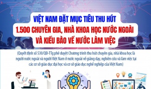Việt Nam đặt mục tiêu thu hút 1.500 chuyên gia, nhà khoa học nước ngoài và kiều bào về nước làm việc