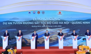 Thủ tướng Lê Minh Hưng dự lễ khởi công tuyến đường sắt tốc độ cao Hà Nội-Quảng Ninh