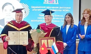TSKH Phan Xuân Dũng nhận danh hiệu Giáo sư danh dự Đại học Năng lượng Moskva, Liên Bang Nga (MPEI)