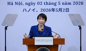 Thủ tướng Nhật Bản phát biểu chính sách tại Đại học Quốc gia Hà Nội