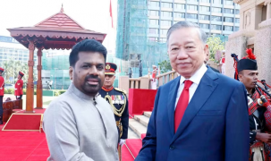 Lễ đón trọng thể Tổng Bí thư, Chủ tịch nước Tô Lâm thăm cấp Nhà nước Sri Lanka