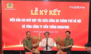 Công an Hà Nội và MobiFone hợp tác thúc đẩy chuyển đổi số, xây dựng đô thị thông minh