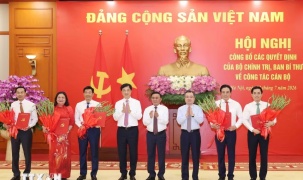 Hội nghị công bố các quyết định của Bộ Chính trị, Ban Bí thư về công tác cán bộ