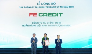 Năm thứ 3 liên tiếp, FE CREDIT giữ vị trí dẫn đầu “Top 5 Công ty Tài chính tiêu dùng uy tín 2026”