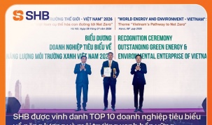 SHB được vinh danh TOP 10 doanh nghiệp tiêu biểu về năng lượng và môi trường xanh bền vững