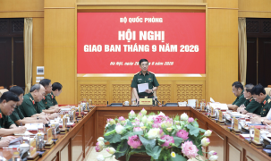 Đại tướng Phan Văn Giang chủ trì Hội nghị giao ban Bộ Quốc phòng tháng 9 năm 2026