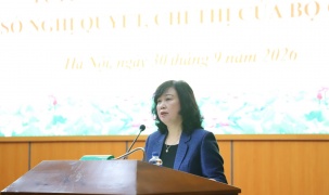 Bộ trưởng Đào Hồng Lan chủ trì Hội nghị nghiên cứu, học tập, quán triệt và triển khai thực hiện một số Nghị quyết, Chỉ thị của Bộ Chính trị