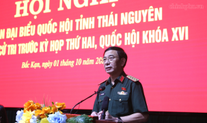 Đại tướng Phan Văn Giang tiếp xúc cử tri tỉnh Thái Nguyên