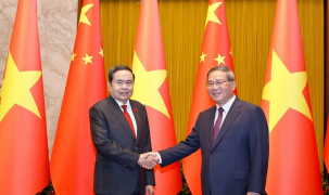 Chủ tịch Quốc hội Trần Thanh Mẫn hội kiến Thủ tướng Quốc vụ viện Trung Quốc Lý Cường