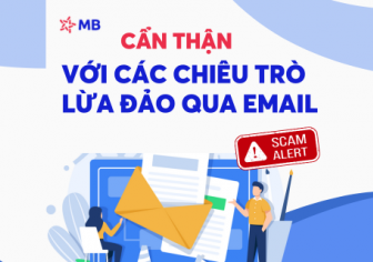 MBBank khuyến cáo khách hàng cẩn thận với các chiêu trò lừa đảo qua email