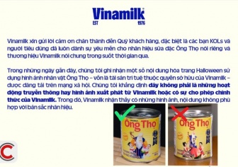Vinamilk phản hồi chính thức về việc KOL hoá trang Halloween thành Ông Thọ: Yêu cầu ngưng sử dụng