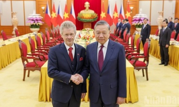 Tổng Bí thư Tô Lâm tiếp Chủ tịch Thượng viện Quốc hội Cộng hòa Czech