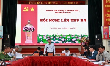 Đảng ủy xã Ứng Thiên triển khai nhiệm vụ trọng tâm giai đoạn 2025-2030