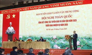 Tổng Bí thư Tô Lâm: Xây dựng đội ngũ cán bộ tuyên giáo và dân vận 'chuyên tâm, thạo việc'