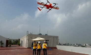 Lần đầu tiên ứng dụng UAV vận chuyển thuốc cấp cứu giữa các bệnh viện và trạm y tế