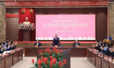 Tổng Bí thư Tô Lâm làm việc với Hà Nội về quy hoạch tổng thể Thủ đô tầm nhìn 100 năm