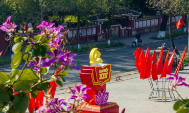 Rực rỡ cờ, hoa chào mừng Đại hội XIV của Đảng