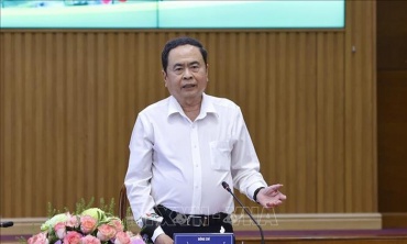 Chủ tịch Quốc hội Trần Thanh Mẫn làm việc với Ủy ban Bầu cử tỉnh Đồng Tháp