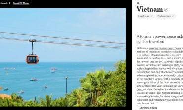 Việt Nam lọt top 52 điểm đến năm 2026 của New York Times