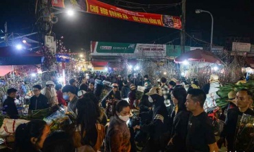 Giáp Tết Bính Ngọ, chợ hoa lớn nhất Hà Nội đông nghịt