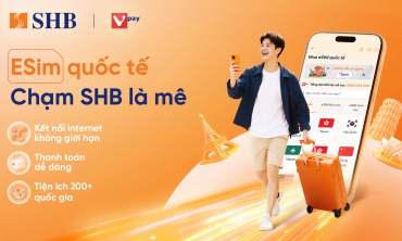 Kết nối Internet toàn cầu với dịch vụ thanh toán eSIM Data trên SHB SAHA