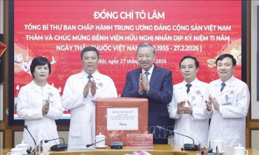 Phát biểu của Tổng Bí thư Tô Lâm trong cuộc đến thăm chúc mừng ngành y tế và tập thể cán bộ, y bác sỹ và nhân viên Bệnh viện Hữu Nghị nhân kỷ niệm 71 năm Ngày Thầy thuốc Việt Nam
