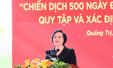 Phó Thủ tướng Phạm Thị Thanh Trà phát động Chiến dịch 500 ngày đêm tìm kiếm, quy tập và xác định danh tính hài cốt liệt sĩ