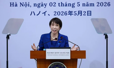 Thủ tướng Nhật Bản phát biểu chính sách tại Đại học Quốc gia Hà Nội