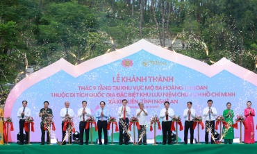 Khánh thành công trình Thác 9 tầng tại quê hương Bác Hồ