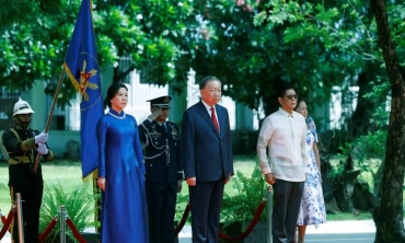 Lễ đón Tổng Bí thư, Chủ tịch nước Tô Lâm và Phu nhân thăm cấp Nhà nước tới Philippines