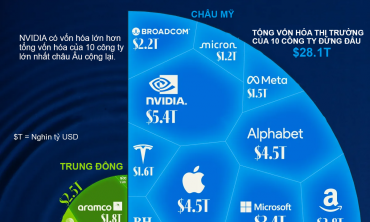 Những công ty có vốn hóa lớn nhất tại từng khu vực