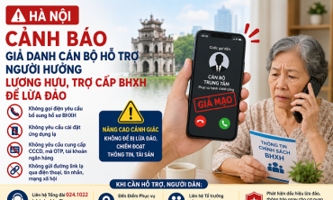 Cảnh giác với thủ đoạn mạo danh Trung tâm Phục vụ hành chính công đề lừa tiền lương hưu