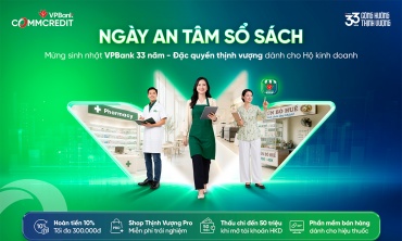 Ngày An tâm sổ sách: Thêm đặc quyền cho hộ kinh doanh dịp sinh nhật VPBank 33 năm