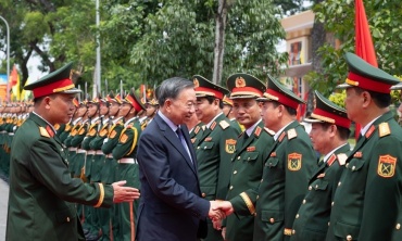 Tổng Bí thư, Chủ tịch nước Tô Lâm thăm và làm việc với Sư đoàn 308: Chúng ta phải chủ động chuẩn bị lực lượng từ thời bình