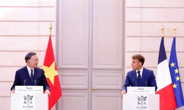 Tổng Bí thư, Chủ tịch nước Tô Lâm và Tổng thống Pháp Emmanuel Macron gặp gỡ báo chí