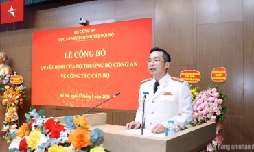 Bộ Công an bổ nhiệm tân Cục trưởng Cục An ninh chính trị nội bộ
