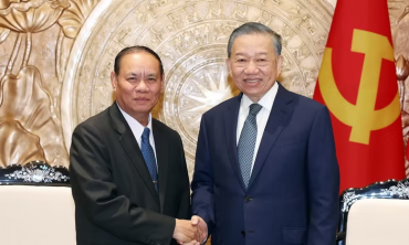 Tổng Bí thư, Chủ tịch nước Tô Lâm tiếp Thường trực Ban Bí thư Trung ương Đảng Nhân dân Cách mạng Lào