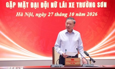 Tổng Bí thư, Chủ tịch nước Tô Lâm gặp mặt Đại đội nữ lái xe Trường Sơn